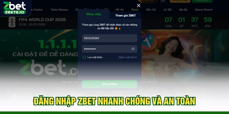Đăng nhập Zbet nhanh chóng và an toàn