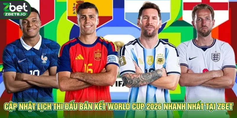 Cập nhật lịch thi đấu bán kết World Cup 2026 nhanh nhất tại Zbet